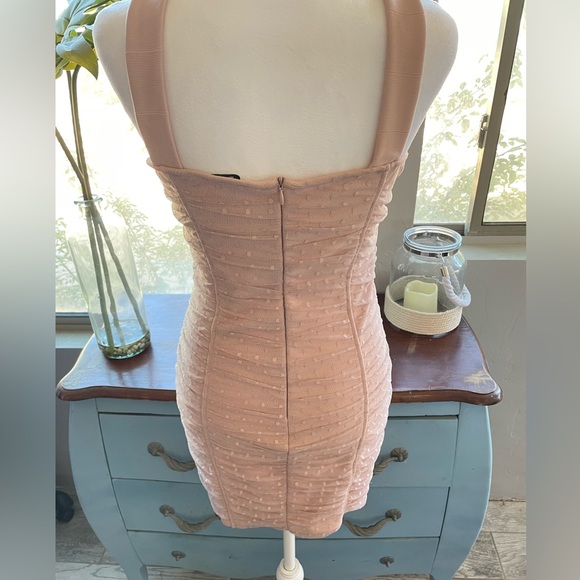 Haute Monde Baby Pink polka dot mini dress - Picture 7 of 7